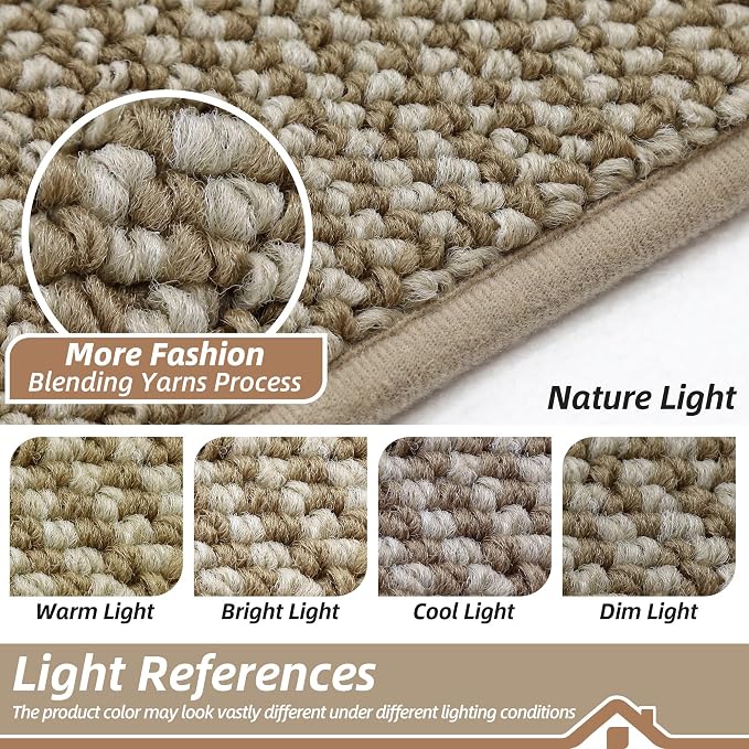 BEQHAUSE Dirt Trapper Door Mat 32" x 48" Half Circle Non-Slip Washable Doormats