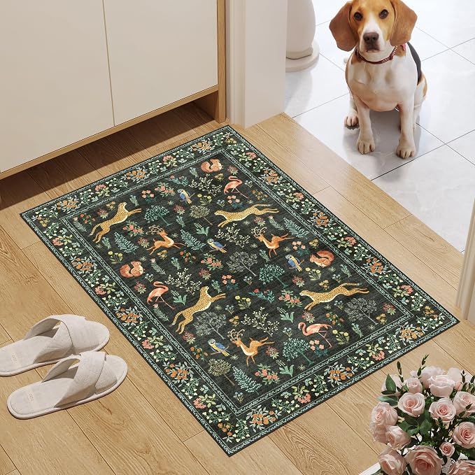 DUKINO 2x3 Rug, Washable Animal Rugs