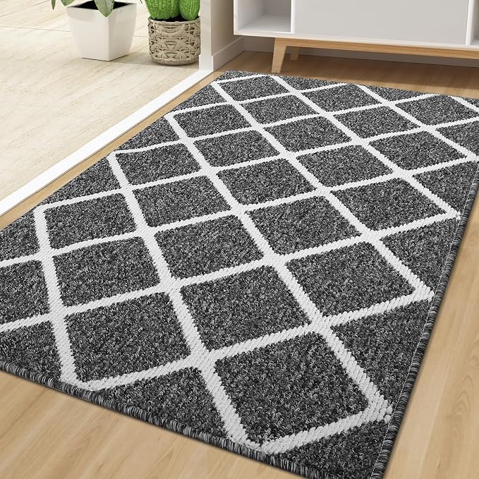 Finchitty Large Indoor Door Mat, Non-Slip Absorbent Resist Dirt Entrance Mat