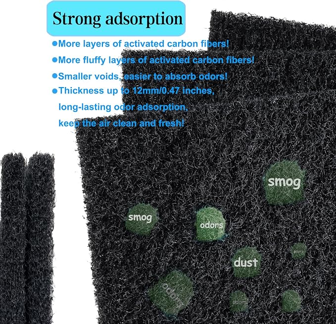 12 Pack Activated Carbon Filter Replacement Refills