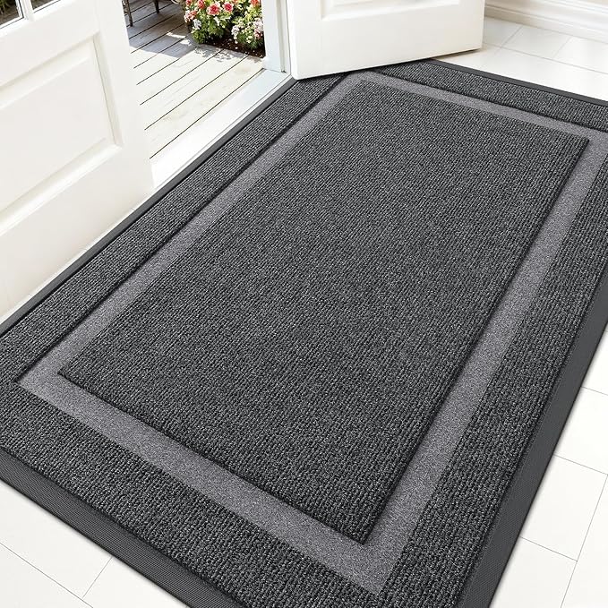 OLANLY Front Door Mat Indoor Outdoor Entrance, Waterproof All-Season,