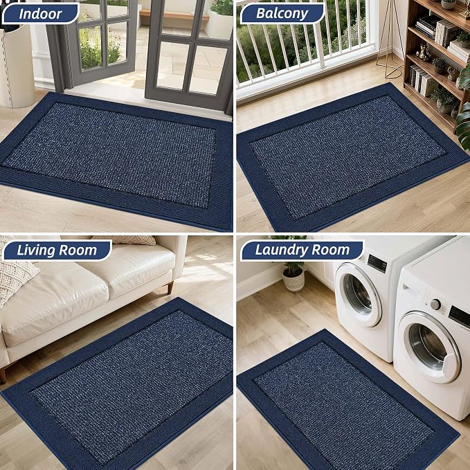 BEQHAUSE Indoor Door Mat 32" x 48", Dirt Trapper Door Mats Non-Slip Entryway