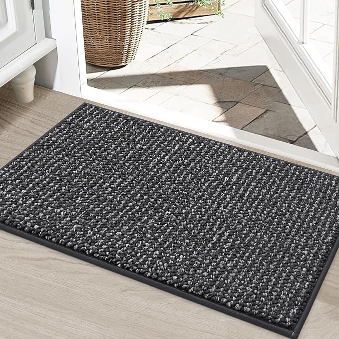 BEQHAUSE Dirt Trapper Door Mat 24" x 36", Non-Slip Washable Doormats Entrance