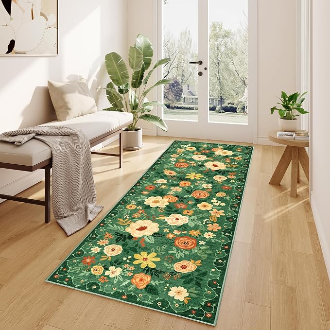 DUKINO 2x6 Runner Rug for Hallway, Washable Kitchen Runner Rug