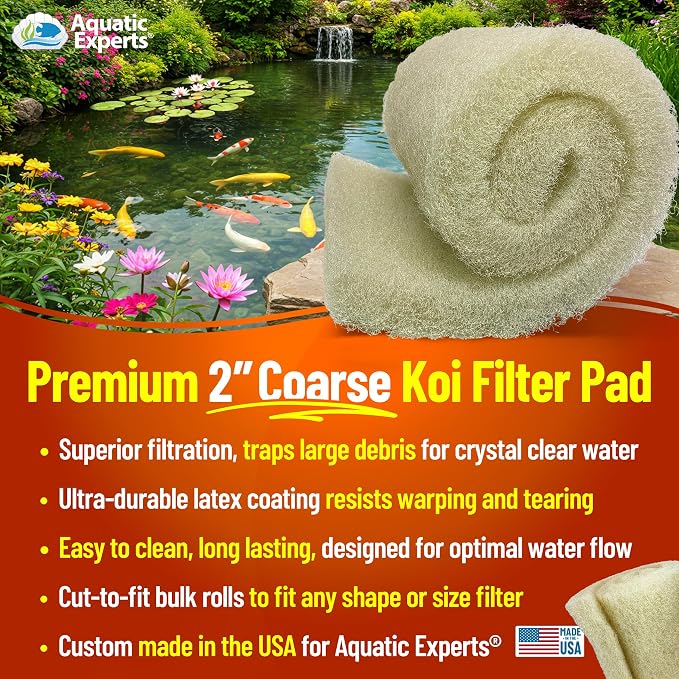 Aquatic Experts Cream COARSE Pond Filter Pad