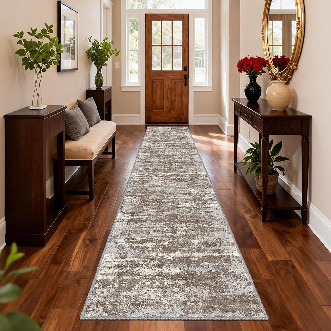 Washable Carpet Runners for Hallway 16ft-Non Slip Floor Runners for Dogs