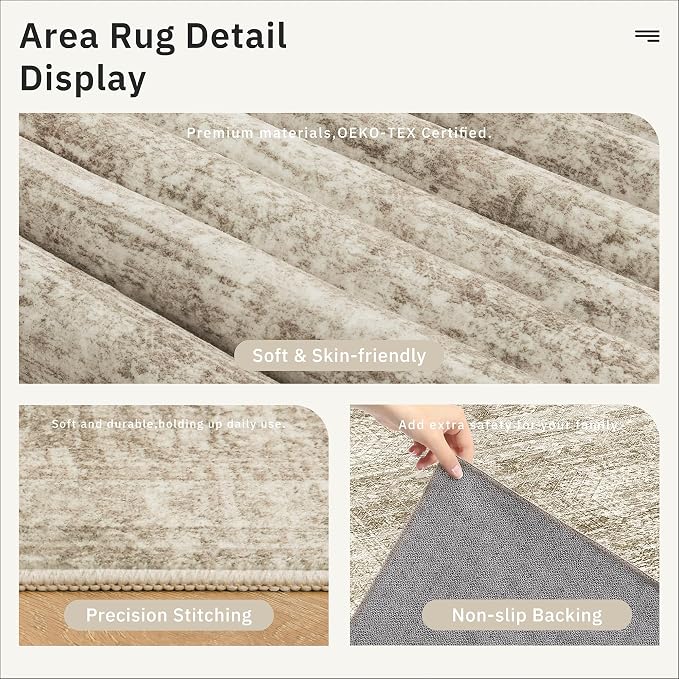 Soalmost Runner Rug 2x5 Washable Non-Slip Kitchen Runner Rugs