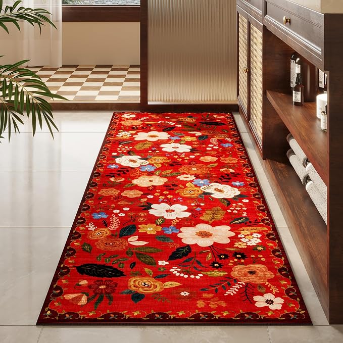 Rugcomf Runner Rug for Hallways Kitchen Rug Non Slip 2'x 6' Washable Runner Rugs
