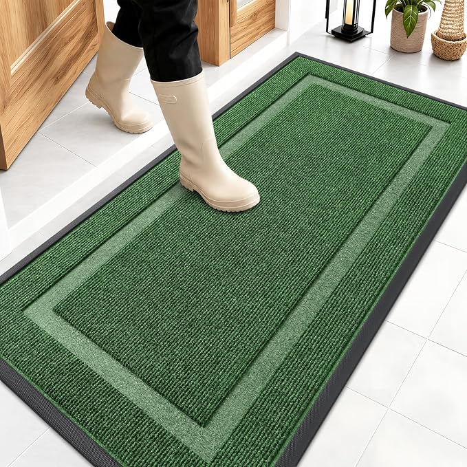 OLANLY Front Door Mat Indoor Outdoor Entrance, Waterproof All-Season,