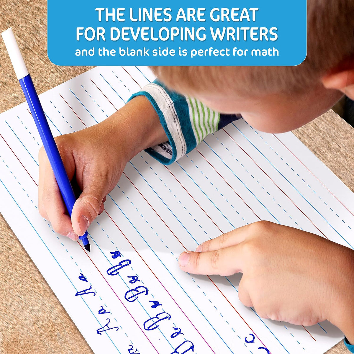 10 Pack 9x12 Mini Lined Dry Erase White Board Double Sided for Students Kid
