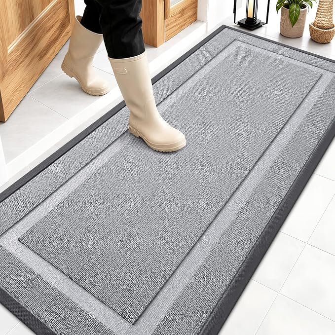 OLANLY Front Door Mat Indoor Outdoor Entrance, Waterproof All-Season,