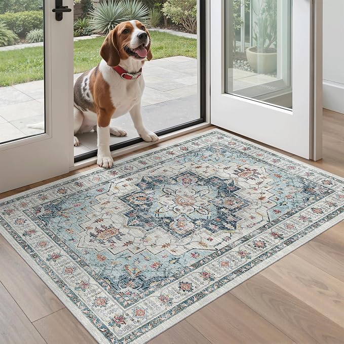 Madane Washable Entry Rug 3x4, Area Rugs