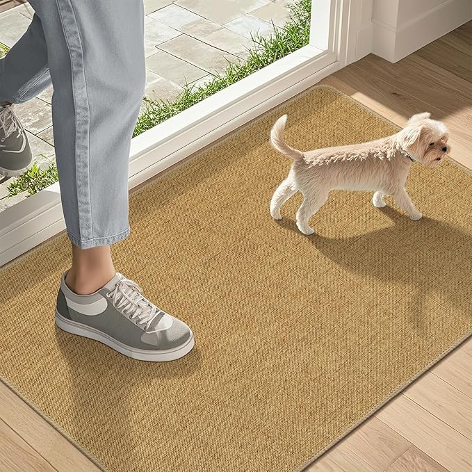 LEKEEPGO Ultra Thin Indoor Door Mat 17"x29", Low-Profile Door Mat Indoor