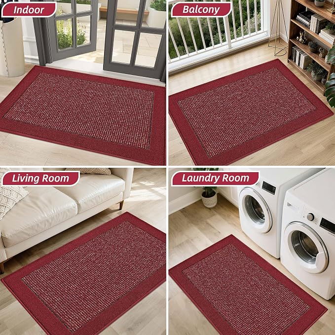 BEQHAUSE Indoor Door Mat 32" x 48", Dirt Trapper Door Mats Non-Slip Entryway