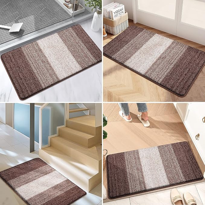 Kitinjoy Indoor Outdoor Door Mat, 54x24 Non-Slip Absorbent Dirt Trapper