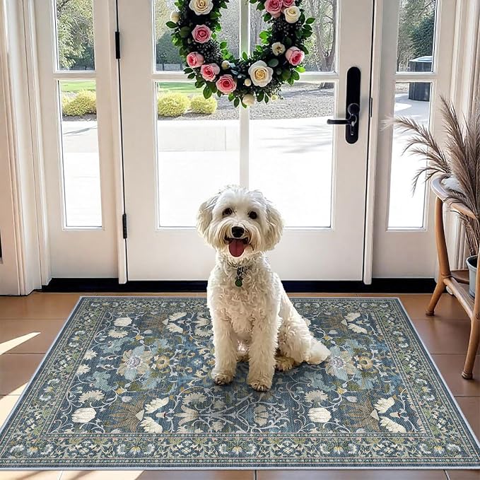 Washable 2x3 Runner Rug for Entryway: Easy-Clean Carpet