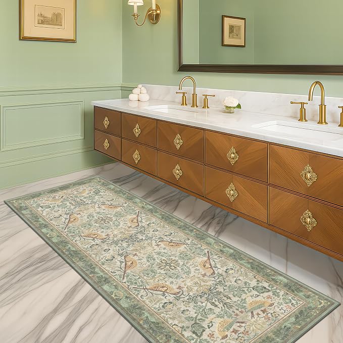 Hazo Haus Boho Long Bathroom Runner Rug 2x6