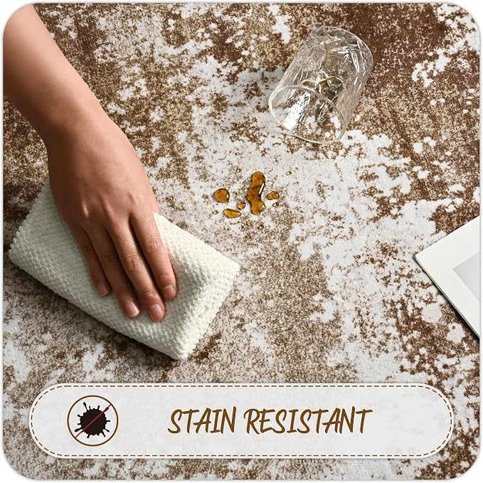Brown Washable Rug 6x9 Area Rugs