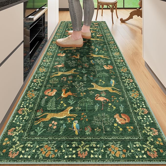 DUKINO 2x6 Rug for Hallway, Washable Kitchen Runner Rug