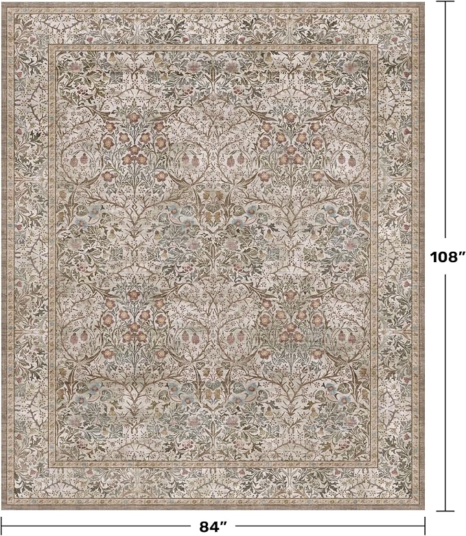 Washable Dining Room Rugs for Under Table