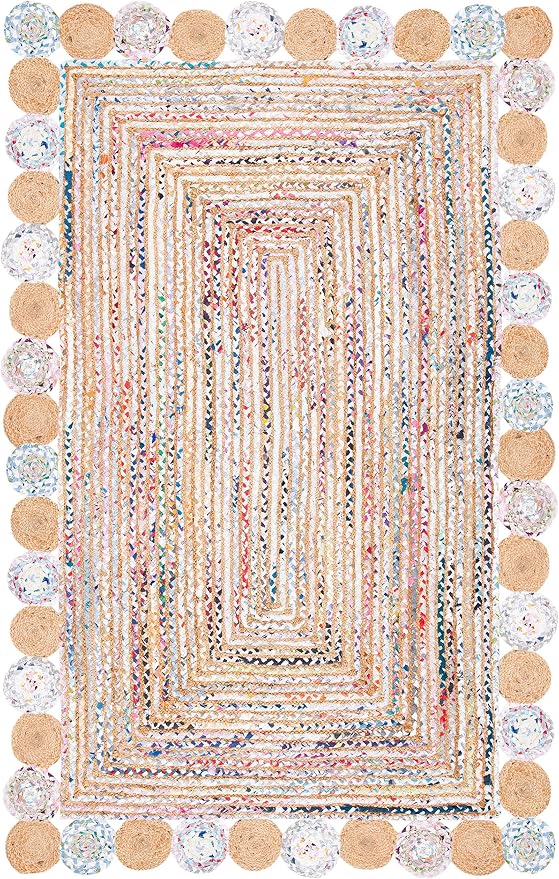 SAFAVIEH Cape Cod Collection 2' x 3' Beige / Multi CAP201B Handmade Boho
