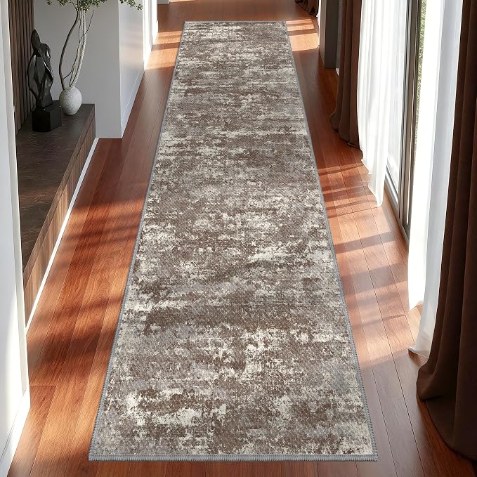 Rug Runners 2x8 Ultra Non-Slip Washable Kitchen Rug Abstract Tear and Stain