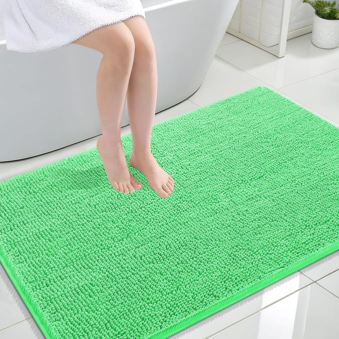 OLANLY Large Bathroom Rugs 44x32, Extra Soft Absorbent Chenille Bath Rugs