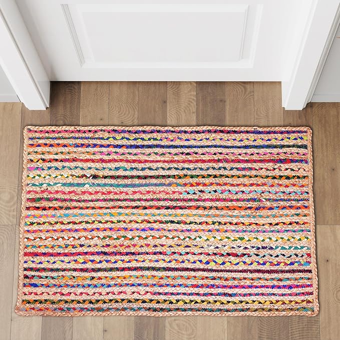 Hausattire Bohemian Braided Rug 2'x3'