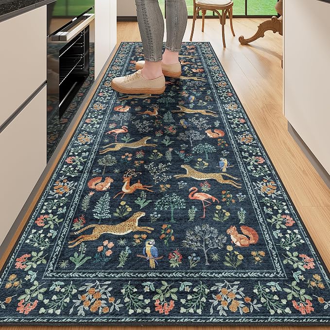 DUKINO 2x6 Rug for Hallway, Washable Kitchen Runner Rug