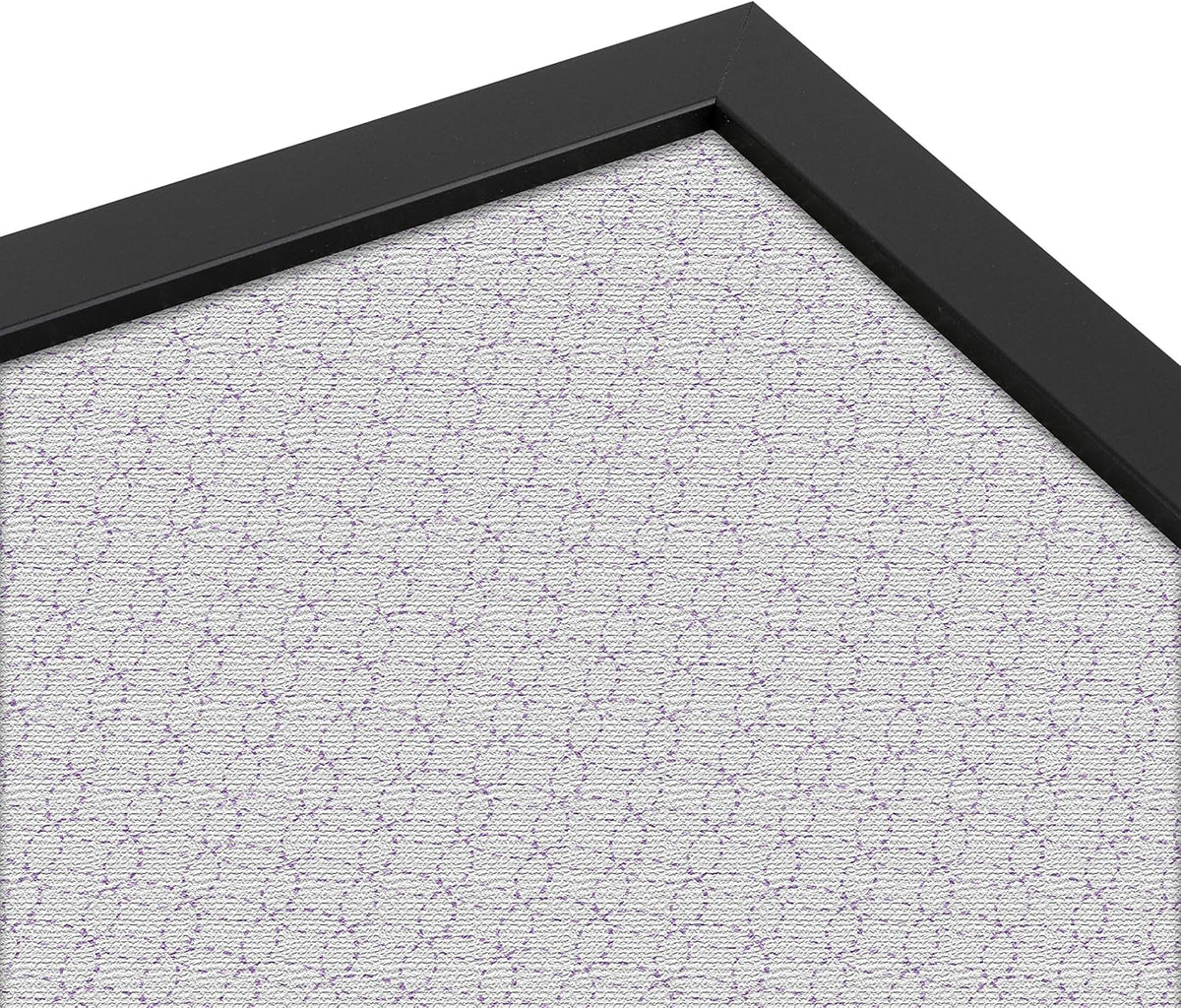 PinPix 40x28 Inch Cork Bulletin Board. This Decorative Framed Pin Board Comes with White Circles Design and a Satin Black Frame. Ideal for Home Office Decor or Message Board (PinPix-494)