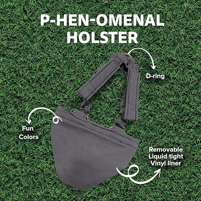 Hen Holster Bikini Diaper, Bird Diaper & Harness for Hens, Roosters, Ducks, Geese - with Removable Vinyl Liner, Adjustable Fit for Outdoor Adventures & Indoor Use - Easy to wear - S/M, Gray