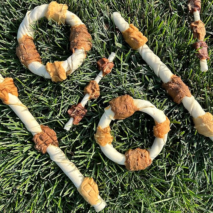 Cadet Gourmet Shish Kabob Dog Treats for Small Dogs, Healthy & Natural Chicken, Duck, & Sweet Potato Chew Sticks, Beef Hide, Small 5 Inch, 4 Ounce (Pack of 1)