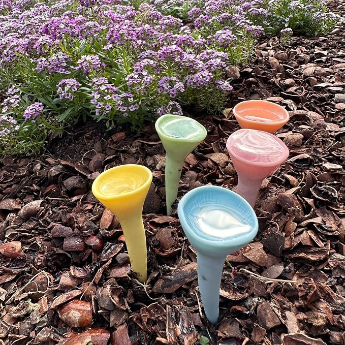 5 Pack, Bee Watering Station, 100% Handmade from Porcelain, Bee and Butterfly