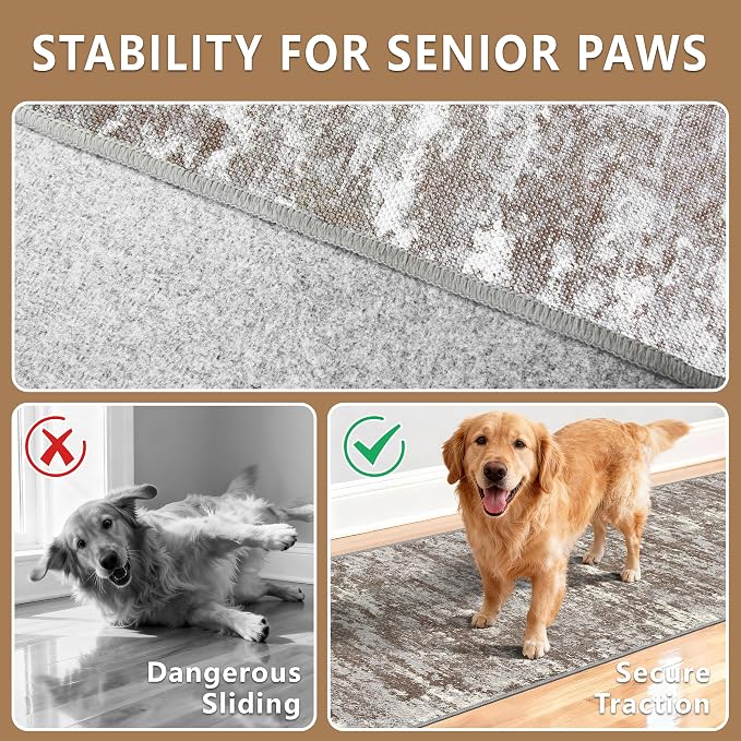 Washable Carpet Runners for Hallway 14ft-Non Slip Floor Runners for Dogs
