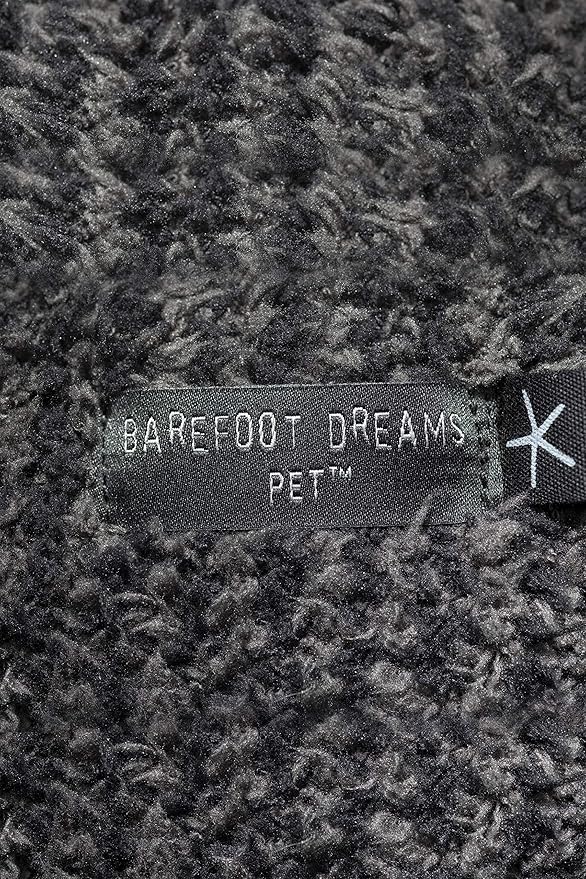 Barefoot Dreams CozyChic Round Pet Bed, Dog Accessories, Carbon/Black-Small