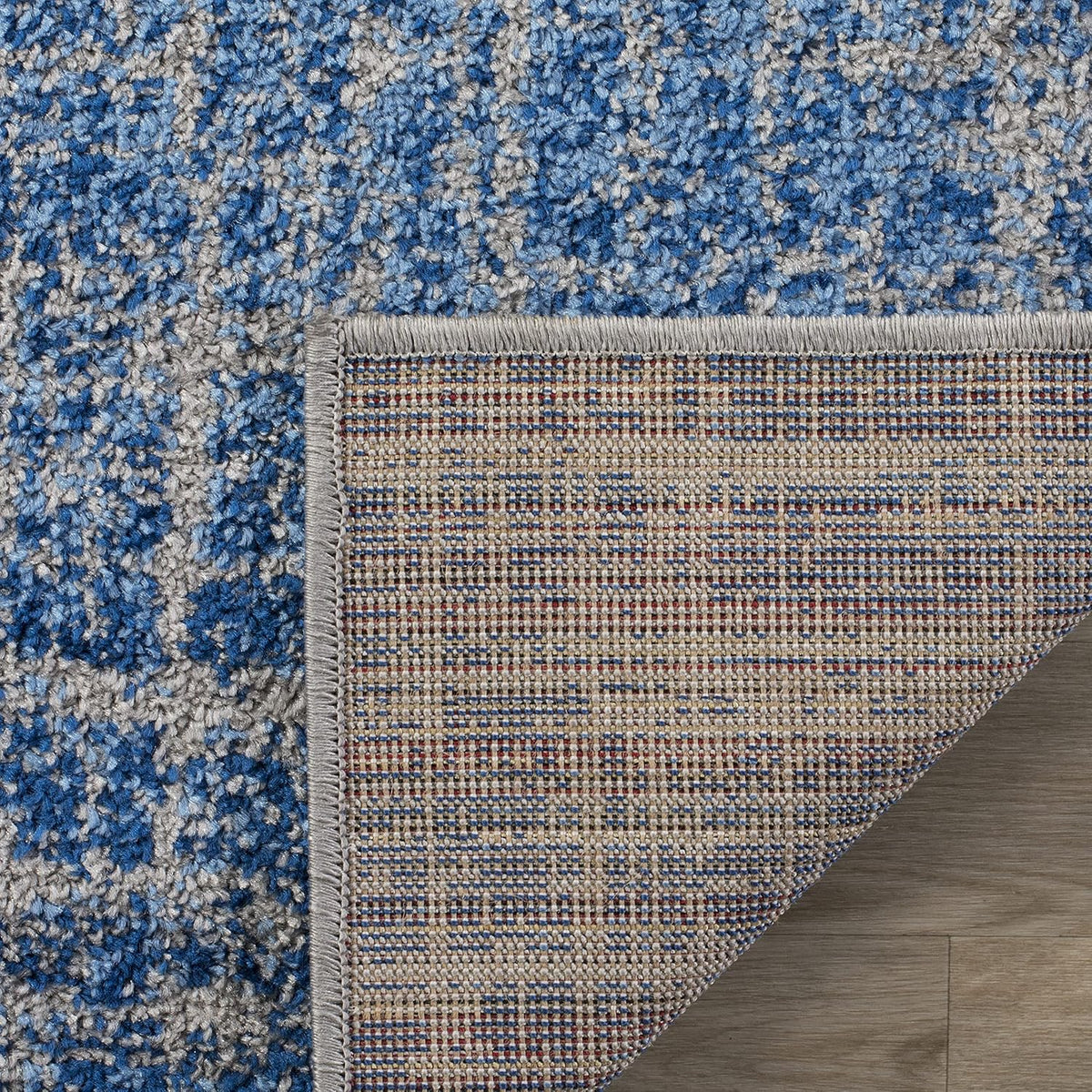 SAFAVIEH Adirondack Collection Runner Rug - 2'6" x 10', Blue & Silver, Modern Abstract Design, Non-Shedding & Easy Care, Ideal for High Traffic Areas in Living Room, Bedroom (ADR116D)