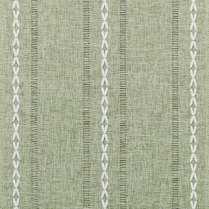Hemstitched Farmhouse Table Runner, Sage Green 13x72 Inch, Cotton Linen Table
