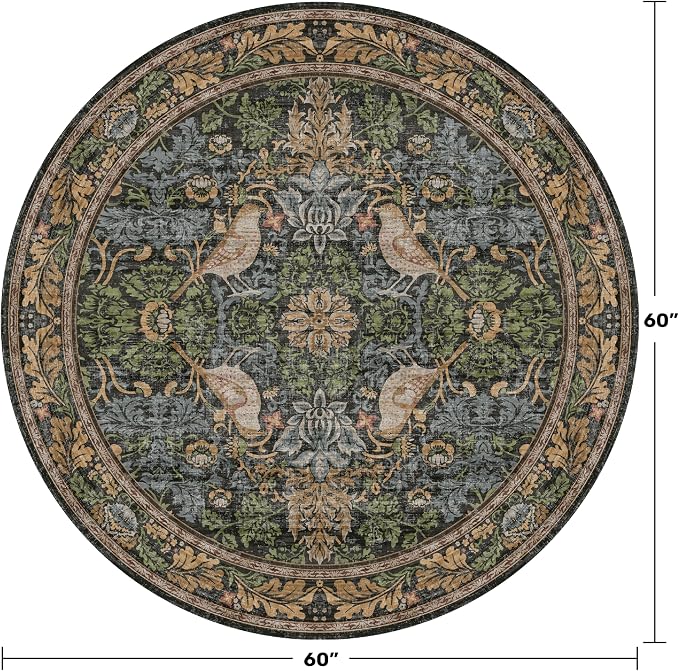 Hazo Haus Vintage 5ft Round Rug