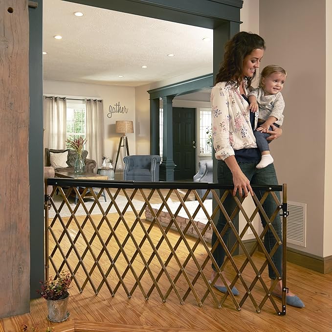 Evenflo Expansion Walk-Thru Room Divider Baby Gate, Farmhouse Collection
