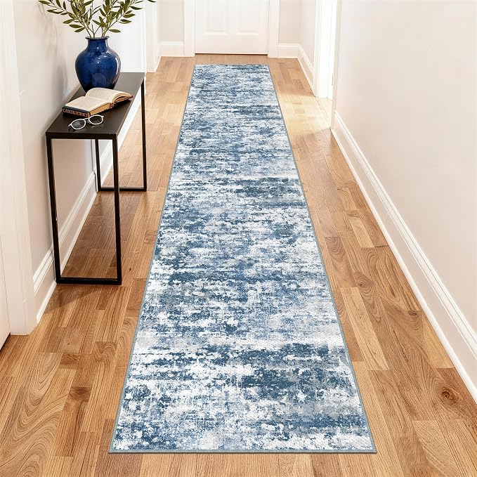 Runners for Hallways Ultra Non-Slip 2x10 Long Runner Rugs Washable Abstract