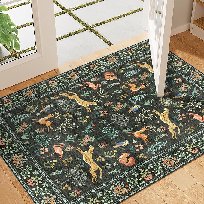 DUKINO 2x3 Rug, Washable Animal Rugs