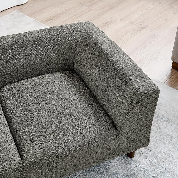 Dog Couch for Medium & Large Dogs, Modern Pet Sofa with Armrest & Backrest, Short Leg Design Linen Fabric Dog Bed Furniture, 39.5" Washable Pet Couch (Dark Grey)