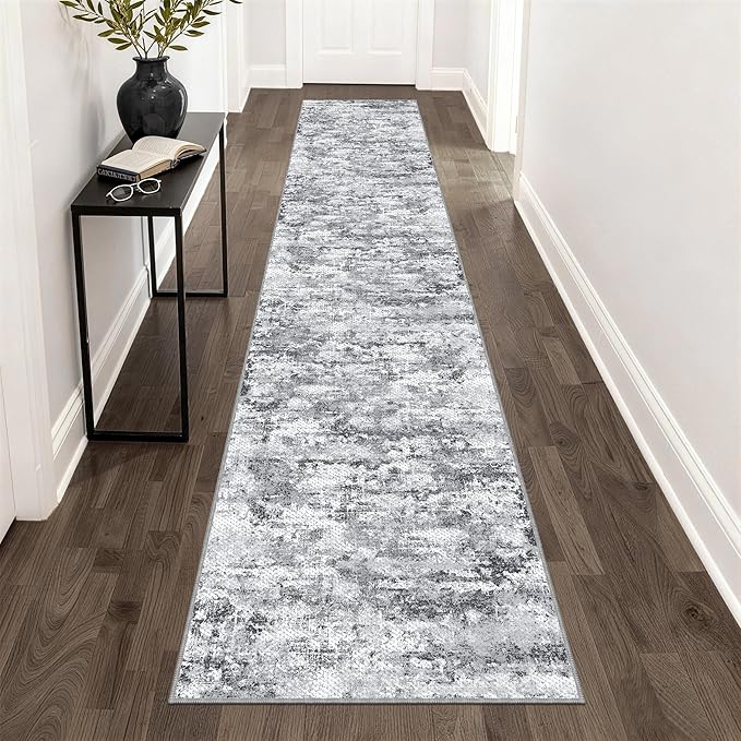 Runners for Hallways Ultra Non-Slip 2x10 Long Runner Rugs Washable Abstract