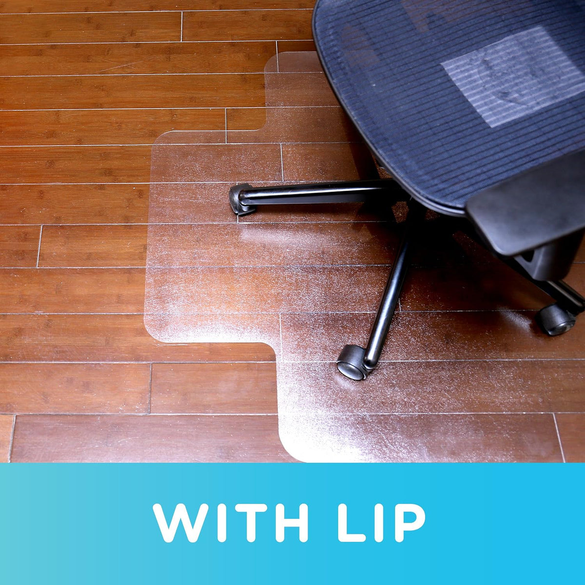 Dimex Clear Office Chair Mat for Hard Floors – 46" x 60" Rectangle Vinyl Floor Protector for Wood, Tile, Vinyl & Laminate