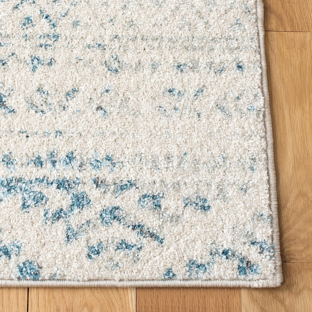 SAFAVIEH Tulum Runner Rug 2x17, Ivory & Turquoise TUL272E